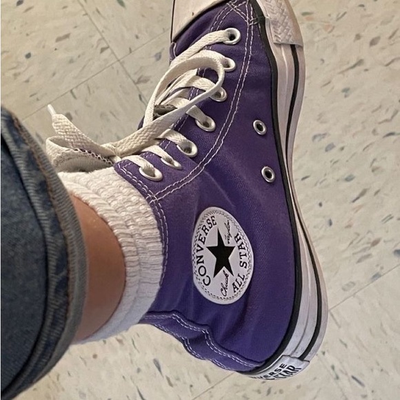 Converse Purple High Tops - Picture 1 of 9